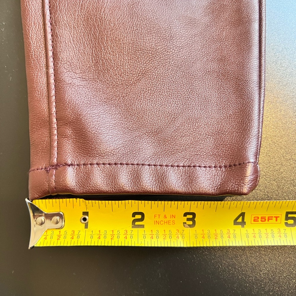 New Blank NYC Revolve Faux Vegan Leather Oxblood Red Skinny Pants Women’s 25 - Picture 8 of 15